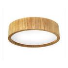 Luminária Plafon Redondo Cilíndrico 50cm Em Madeira Bivolt