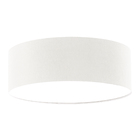 Luminária Plafon Redondo Cúpula Em Tecido 50x15 Branco5958