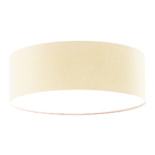 Luminária Plafon Redondo Cúpula Em Tecido 50x15 Cru5959