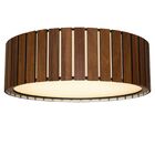 Luminária Plafon Redondo De Madeira Modelo Saruê - 50 Cm