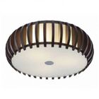 Luminária Plafon Redondo Em Madeira 50cm Homam Madelustre