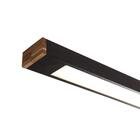 Luminária Plafon Retangular 2 Lâmp. 125cm Alum Preto Bivolt