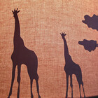 Luminária Plafon Safari Savana Cúpula Tecido 30x15cm  Cáqui