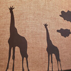 Luminária Plafon Safari Savana Cúpula Tecido 40x15cm  Cru