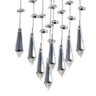 Luminária Plafon Sobrepor De Cristais Quadrado Thunder 1 Lâmp