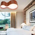 Luminária Plafon Sobrepor Em Madeira Semi Cilíndrico 75cm