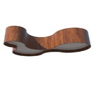 Luminária Plafon Sobrepor Em Madeira Semi Cilíndrico 80cm