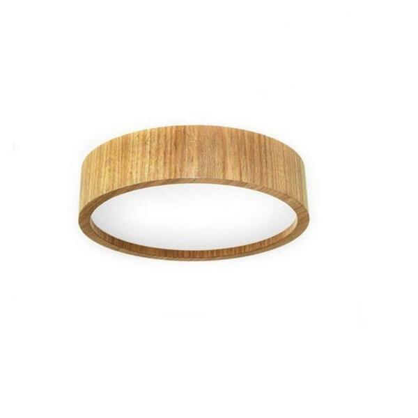 Luminária Plafon Sobrepor Redondo 60cm Madeira Louro Freijó