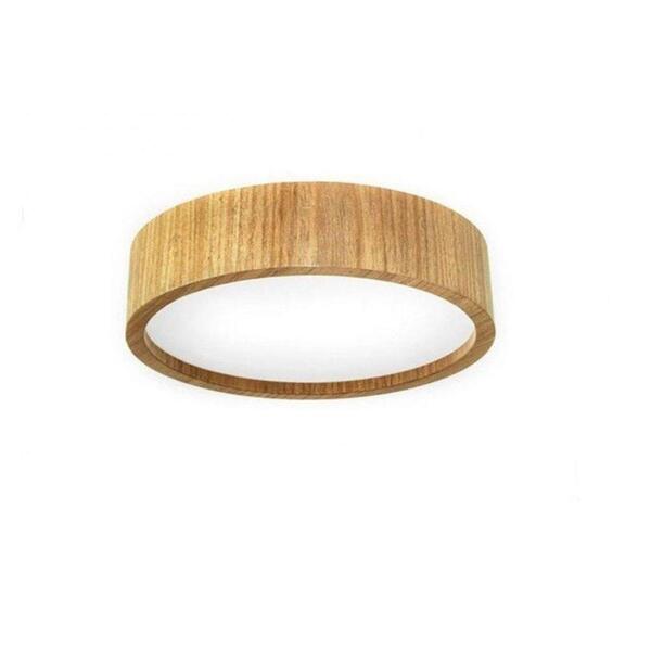 Luminária Plafon Sobrepor Redondo 80cm Madeira Louro Freijó