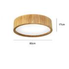 Luminária Plafon Sobrepor Redondo 80cm Madeira Louro Freijó