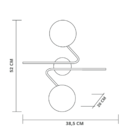 Luminária Plafon Startec Barcelona Duplo Globo 2xe27 Bivolt P