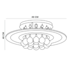 Luminária Plafon Startec Roma Cristais K9 Redondo 4xg9 Bivolt