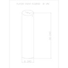 Luminária Plafon Viena Tubo 30cm Woods Dourado