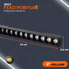 Luminária Pontual Fixa SMD 18W para Trilho Magnético 48V – Lu