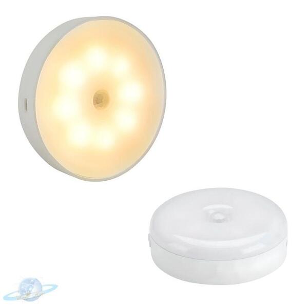 Luminária Portátil Lâmpada Led 3000k Usb Com Sensor Presença