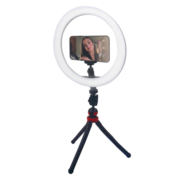 Luminária Portátil Usb Ring Light De 6” Vivitar C/ Controle R