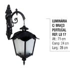 Luminária Portugal Com Braço Externa/interna Alumínio 71cm