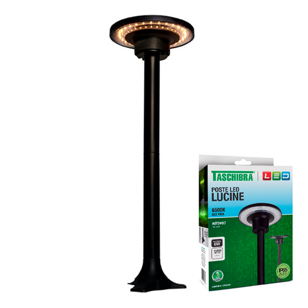 Luminária Poste De Jardim Taschibra  Lucine 6w Led Preto Bivo