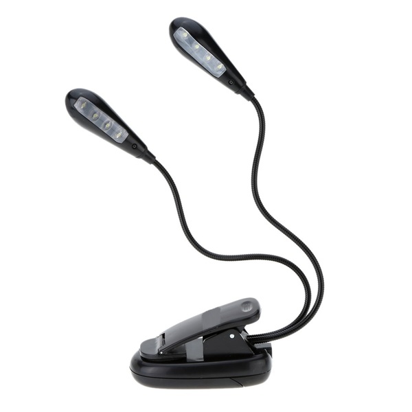 Luminária Presilha C/8 Leds,2 Hastes Gooseneck P/estante Leroy Merlin