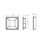 Luminária Quadrada Fria Embutir Branca 45mm - Saluto