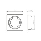 Luminária Quadrada Fria Marselha Embutir Rose 60mm - Saluto