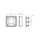 Luminária Quadrada Quente Embutir Branca 35mm - Saluto