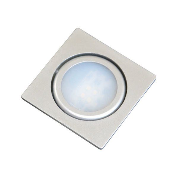 Luminária Quadrada Quente Marselha Embutir Prata 60mm - Saluto