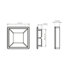 Luminária Quadrada Quente Nice Embutir Branco 45mm - Saluto