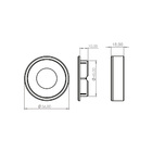 Luminária Redonda Fria Embutir Cromo 45mm - Saluto