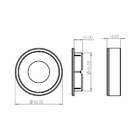 Luminária Redonda Fria Nice Embutir Prata 45mm - Saluto