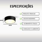 Luminária Redonda Plafon de Teto Sobrepor 20cm 1 Lâmpada E27