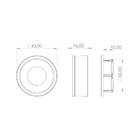 Luminária Redonda Quente Lyon Embutir Branca 35mm - Saluto