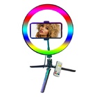 Luminária Ring Light Portátil Usb Color 10 Polegadas Com Trip