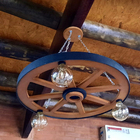 Luminária Roda De Carroça 3 Bocais 50 Cm 2 Peças 110 220 V