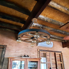 Luminária Roda De Carroça 5 Bocal 65 Cm Diâmetro 110/220 V