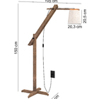Luminaria Rubi De Chão Abajur Pés De Madeira Retrô Ajustavel