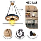 Luminária Rustica Roda De Carroça Pendente Lustre De Teto 1 B