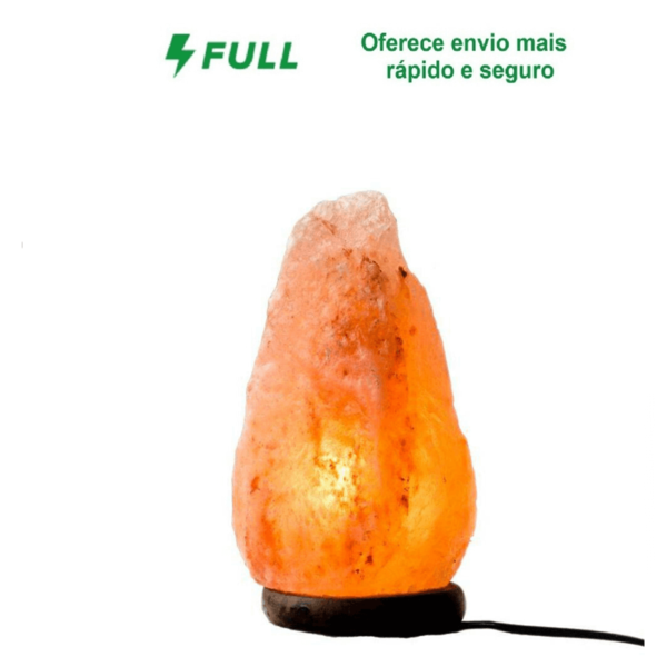 Luminária Sal Grosso Himalaia Escolha O Volts 32 Cm - 110v