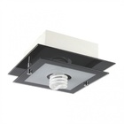 Luminaria São Luis Pto Quad Sobrepor 2 Vidros 01 Lp 25x25cm E