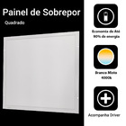 Luminaria Slim Paflon Sobrepor Com Fonte Led 48w 3600 Lumens