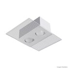 Luminária Sobrepor Mônaco Retangular Branco P/ 2 Lâmp Tualux