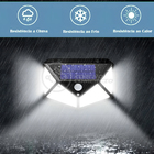 Luminária Solar 100 Leds Sensor De Movimento Lâmpada Com 3 Fu