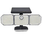 Luminaria Solar 360 Led 4 Cabeças Articulada Sensor De Movime