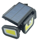 Luminaria Solar 3 Cabeças 103 Leds Parede Sensor Movimento Aj