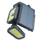 Luminaria Solar 3 Cabeças 103 Leds Parede Sensor Movimento Aj