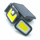 Luminaria Solar 3 Cabeças 103 Leds Parede Sensor Movimento Aj