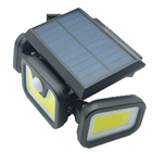 Luminaria Solar 3 Cabeças 103 Leds Parede Sensor Movimento Aj