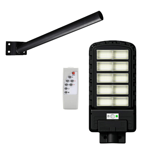 Luminaria Solar 500w Poste Kit Suporte Haste Pintura Eletrostatica