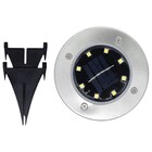 Luminaria Solar 8 Led Jardim Kit 12 Und Escada Corredor Grama