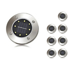 Luminaria Solar 8 Led Jardim Kit 12 Und Escada Corredor Grama